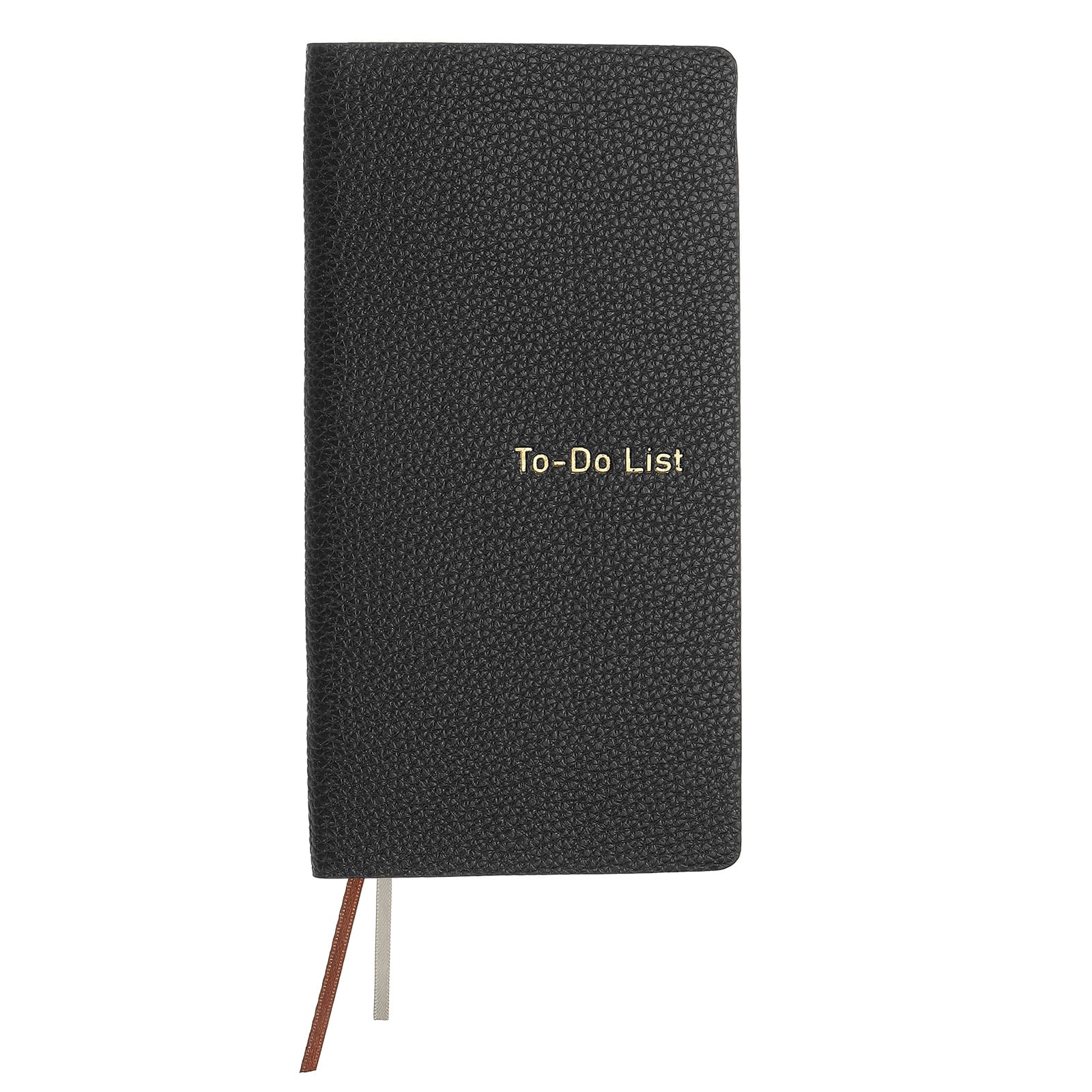 Unique Bargains - Leather To Do List Notepads 160 Pages 6.5x3.2 Inch Daily Planner Notebook for Business Personal Schedule - Black