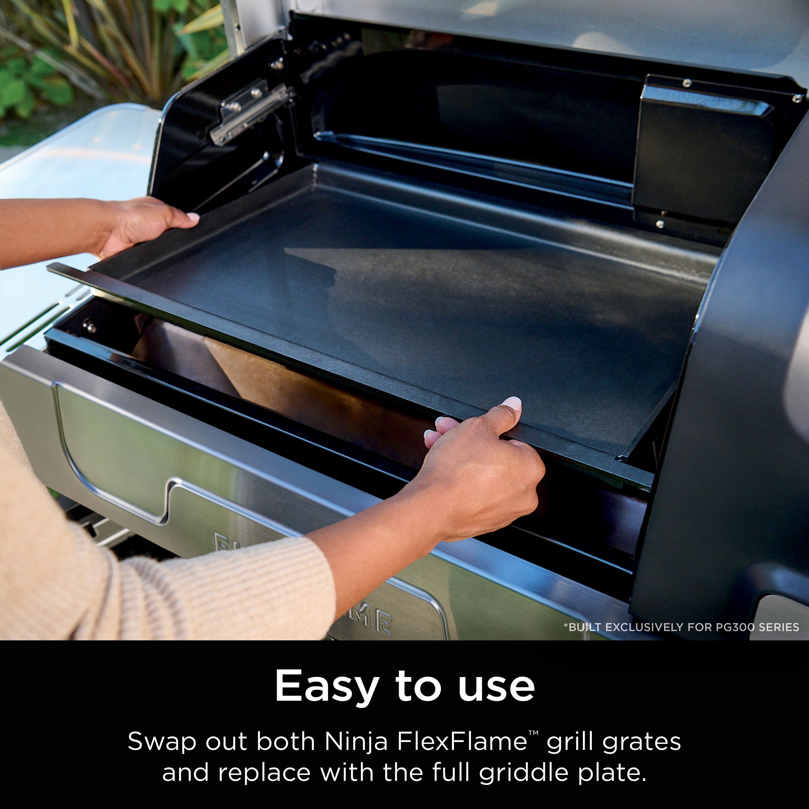 Ninja FlexFlame Premium Full Size Griddle Plate with Grease Drain