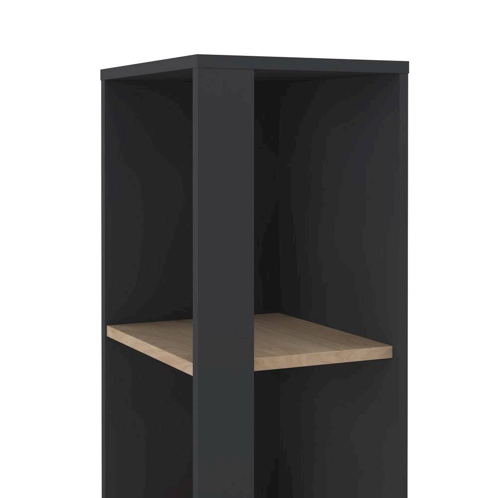 Alt View 1. FurniFact - 5-Shelf Bookcase with Fixed Shelves for Living Room or Office - Gray.