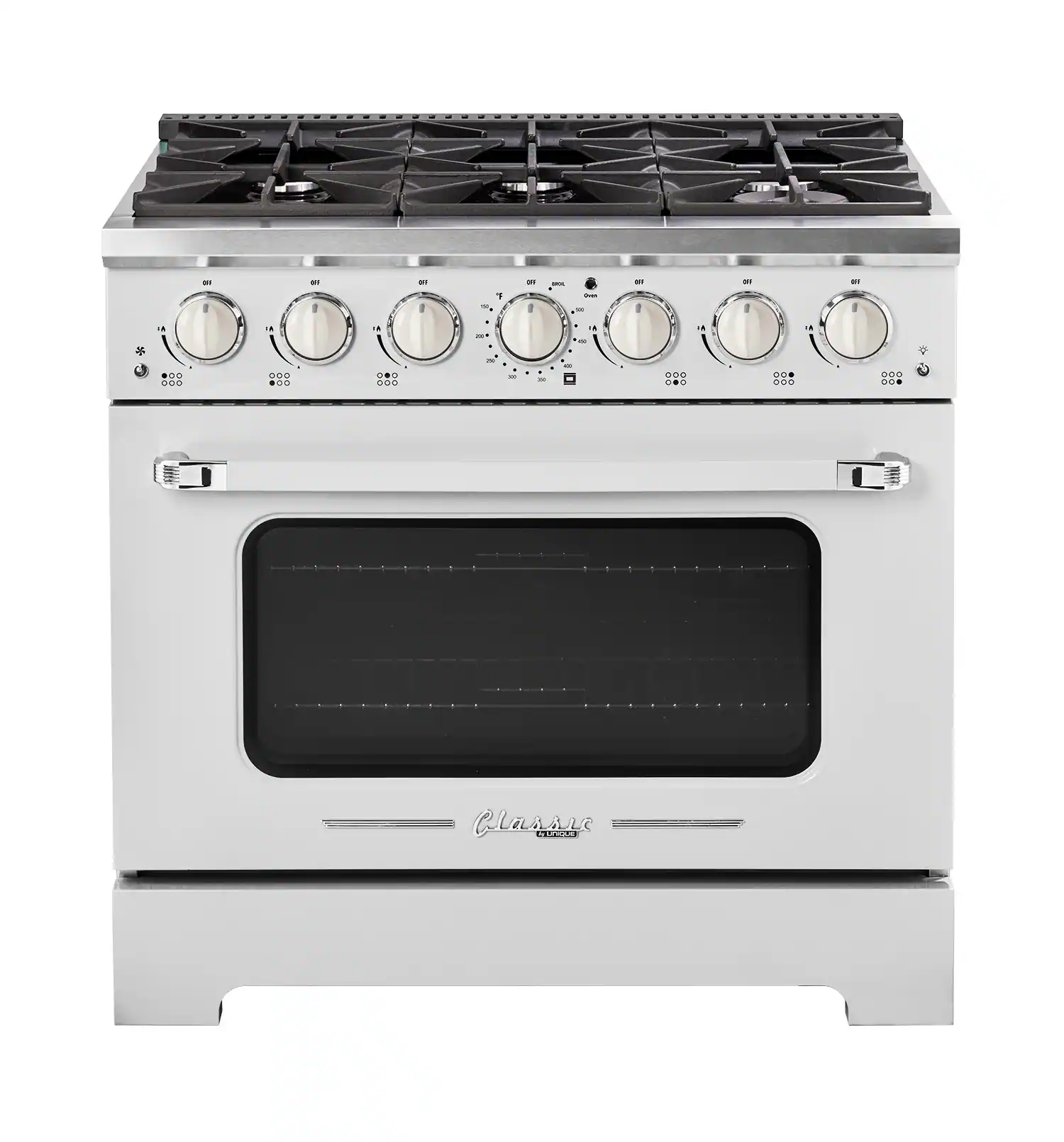Unique Appliances - Classic Retro 5.2 Cu. Ft. Freestanding Gas Convection Range - Marshmallow White