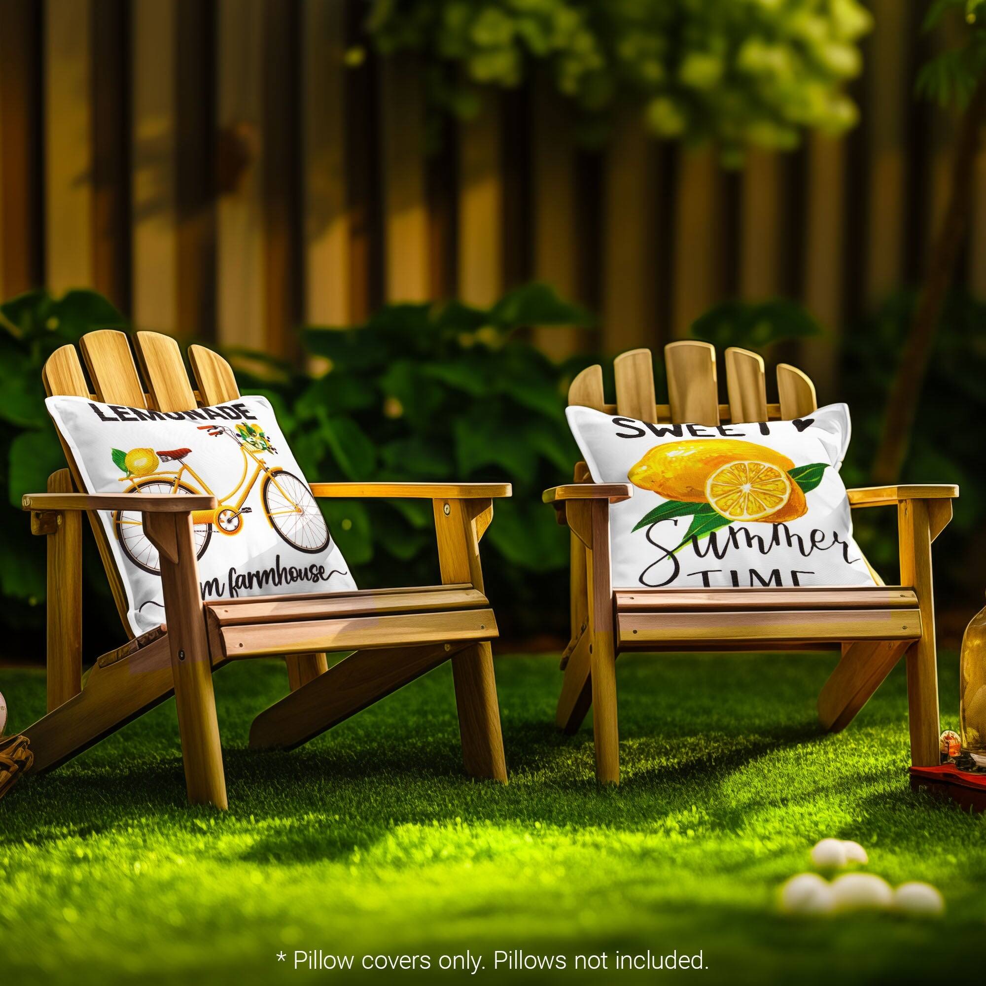 LEMONADE  
in farmhouse  

SWEET  
Summer  
TIME  

*Pillow covers only. Pillows not included.