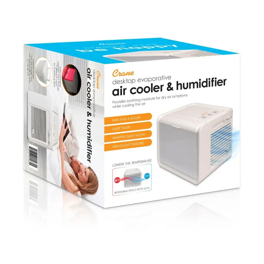 Alt View 13. CRANE - Desktop Air Cooler & Humidifier - White.