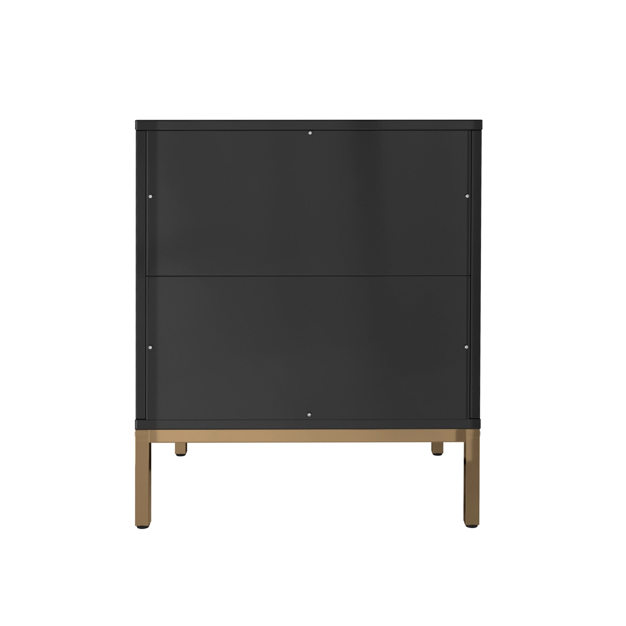 Angle. Boyel Living - Wooden 2-Drawer Side Table - Black.