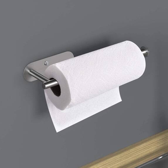 Angle. Ocalpur - Ocalpur Kitchen Paper Towel Holder Wall Mount Under Cabinet, Kitchen Paper Holder Matte Brushed Nickel.