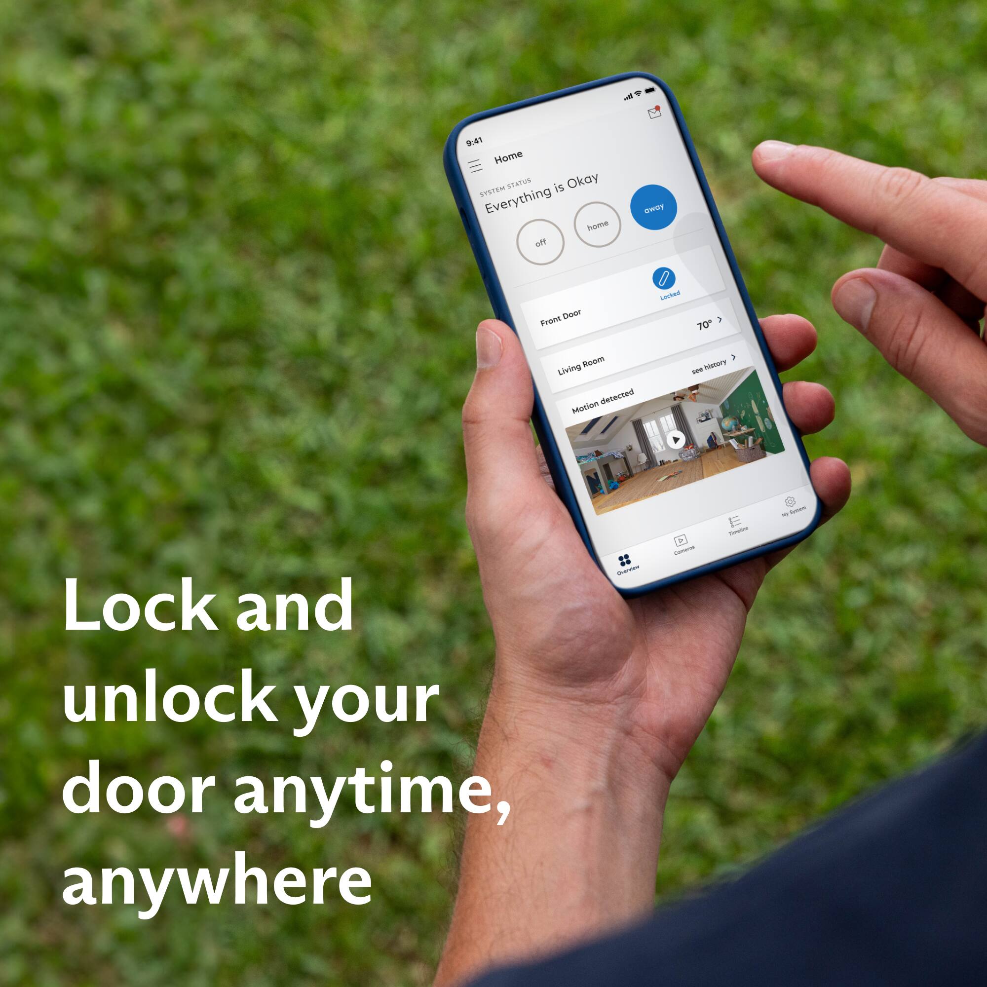 "Lock and unlock your door anytime, anywhere - Kee Klamp"