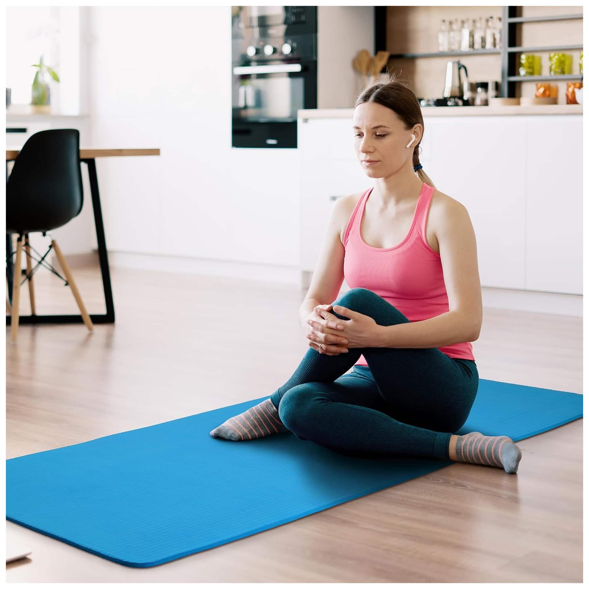 Fitvids 1/2 Inch Thick High Density Exercise Yoga Mat, Carrying