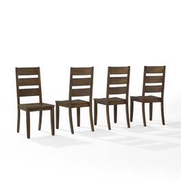 Crosley Furniture - Joanna 4-Piece Ladder-Back Dining Chair Set - Black