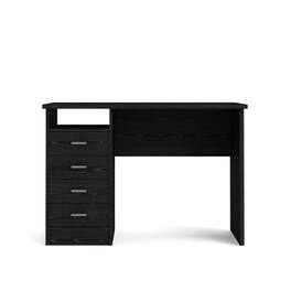 Tvilum - Desk with 4 Drawers Woodgrain - Black