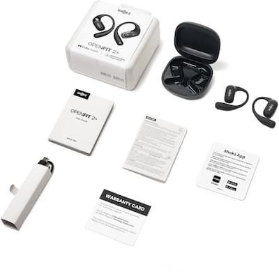 Shokz OpenFit 2+ Open Ear True Wireless Bluetooth Earbuds Black Shokz OpenFit 2+ Open Ear True Wireless Bluetooth Earbuds Black