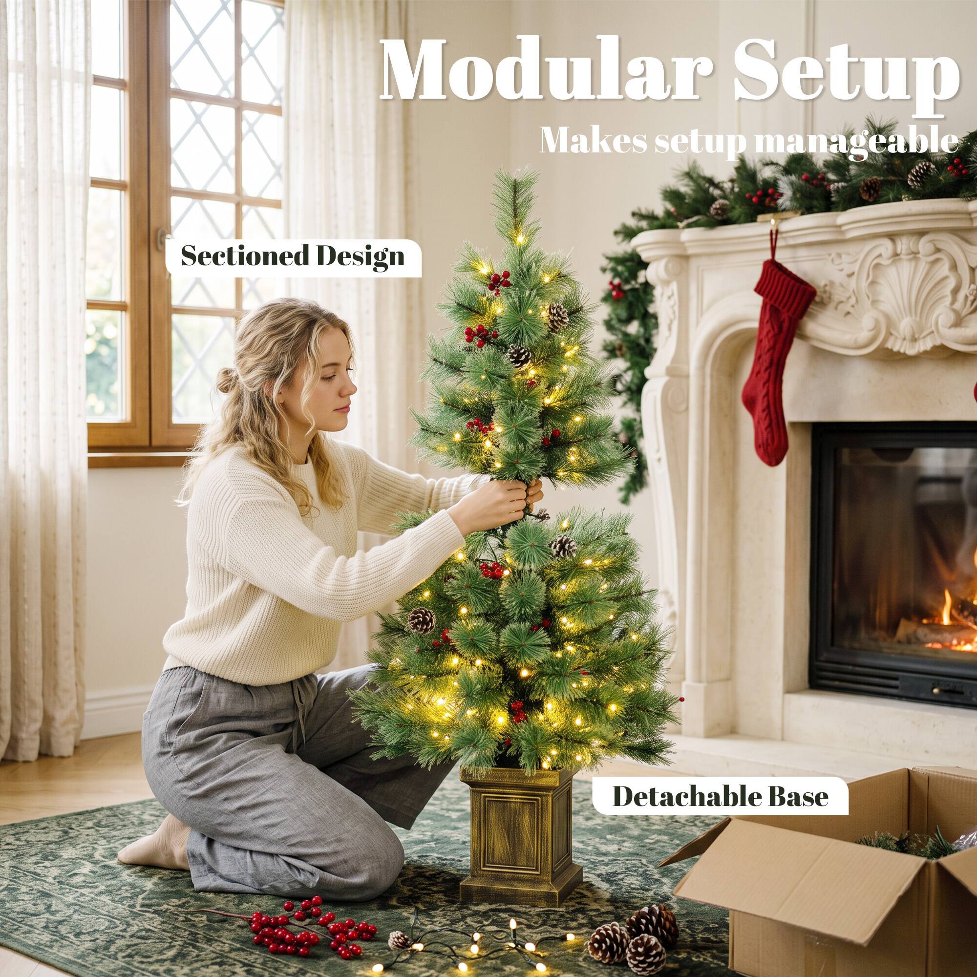 Modular Setup Makes setup manageable  
Sectioned Design  
Detachable Base