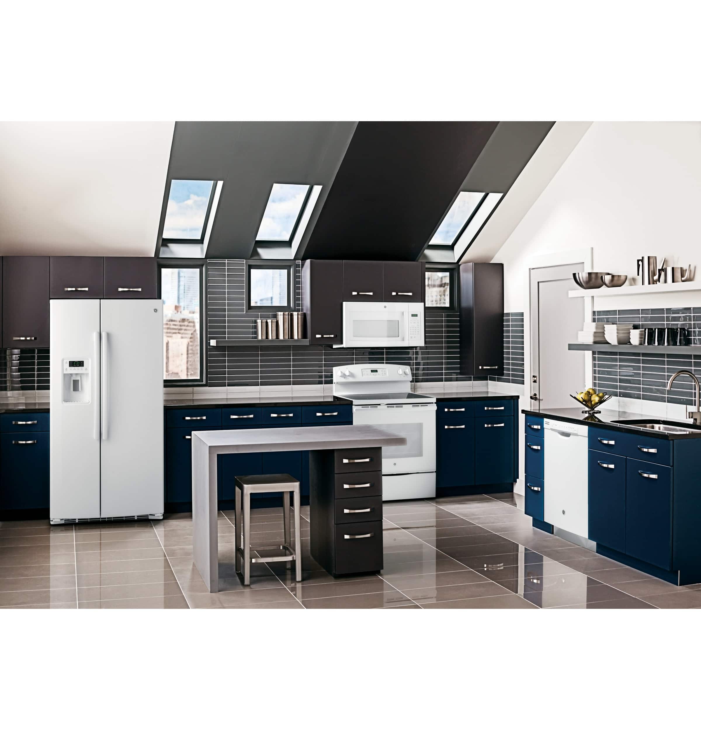 Alt View 21. GE - 1.6 Cu. Ft. Over-the-Range Microwave with Convenience Cooking Controls - White.