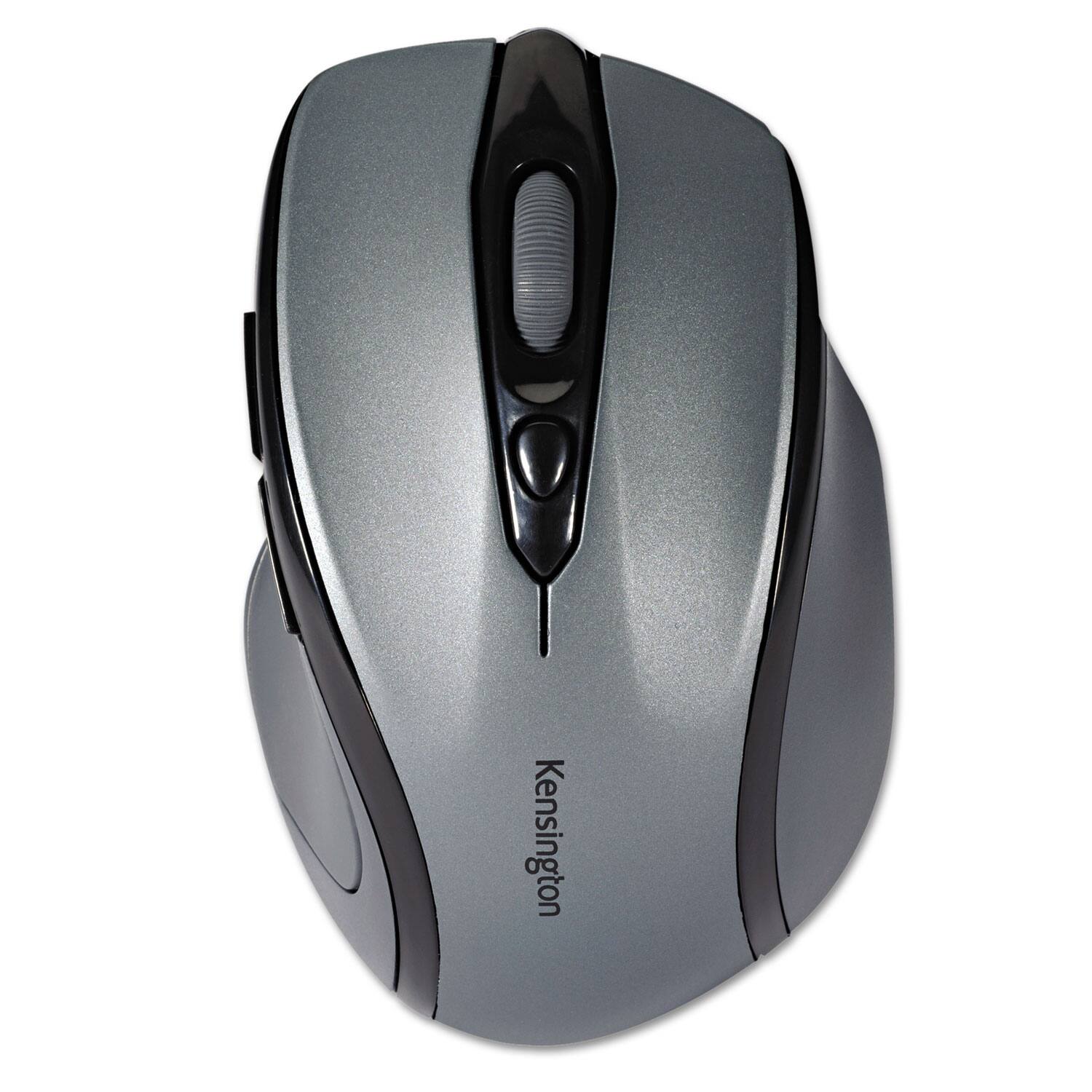 Alt View 1. Kensington - K72423AMA 2.4 GHz Frequency/30 ft. Range Right Hand Pro Fit Mid-Size Wireless Mouse - Gray - Gray.