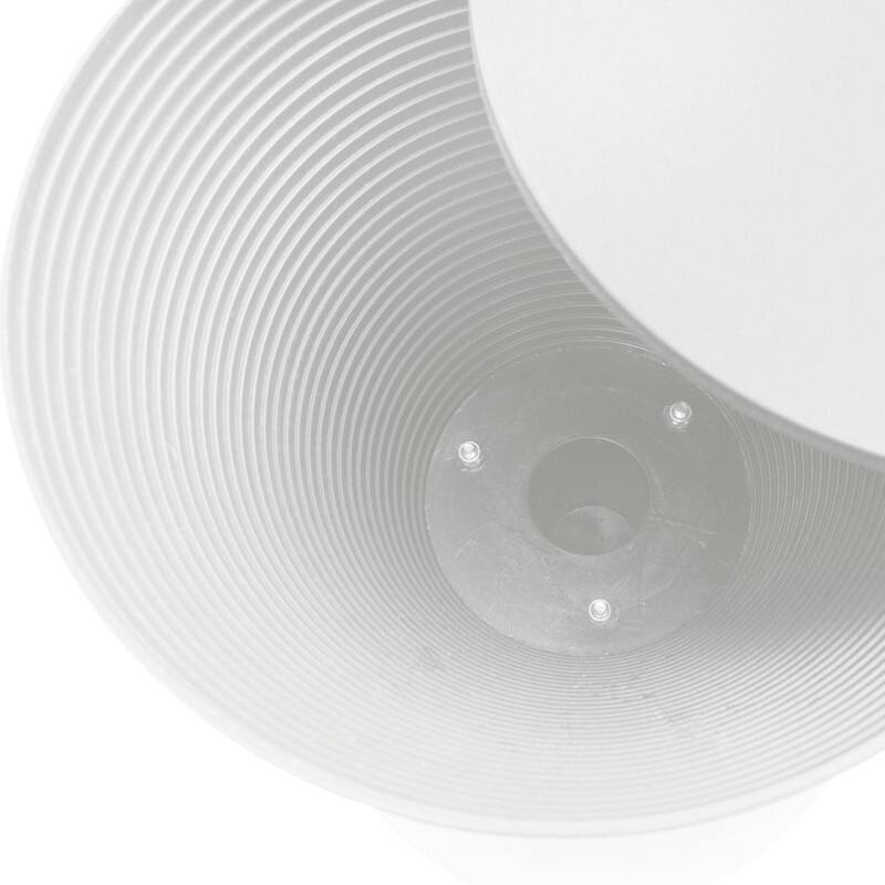 Alt View 4. LeisureMod - Boyd Modern Round Hourglass Accent Side Table, Drum Storage Table with Ribbed Base for Indoor/Outdoor - White.