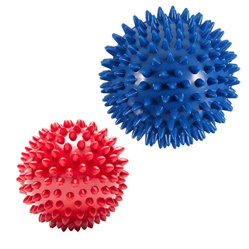 Front. Vulpecula Spade - Pack of 2 Spiky Hard Massage Balls - Foot Arch Trainer Plantar Fasciitis, Muscle Massager Ball Exercise.