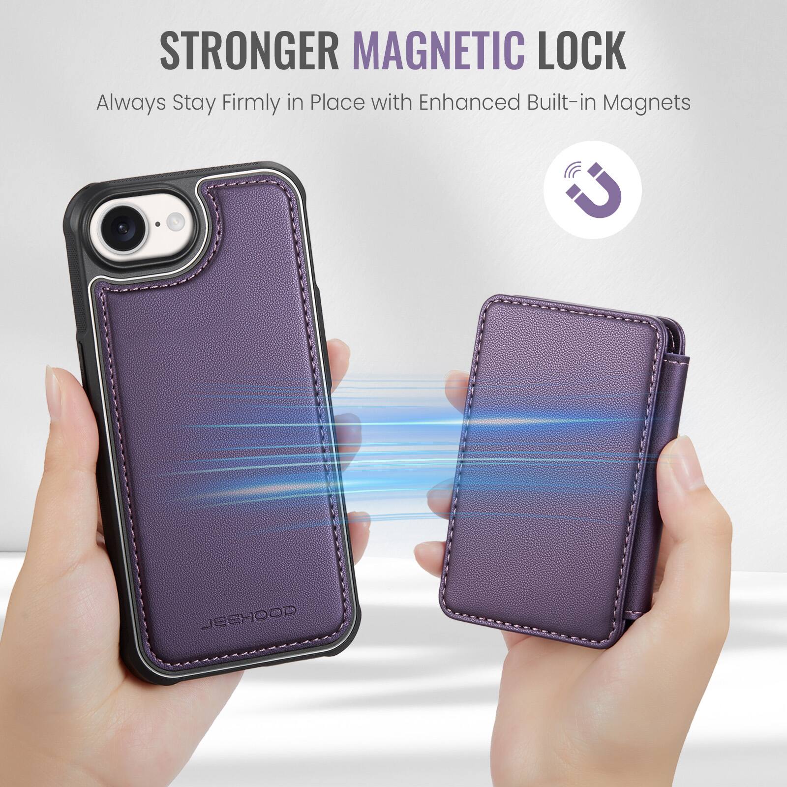 STRONGER MAGNETIC LOCK  
Always Stay Firmly in Place with Enhanced Built-in Magnets