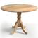 Alt View 6. Costway - Rustic Dining Table Wooden Dining Table with Round Tabletop & Curved Trestle Legs - Natural.