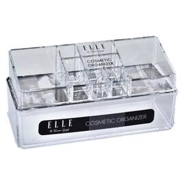 Elle - Stackable Cosmetic Organizer with 11 Compartments & Drawer Section, Acrylic Vanity Organizer - Clear