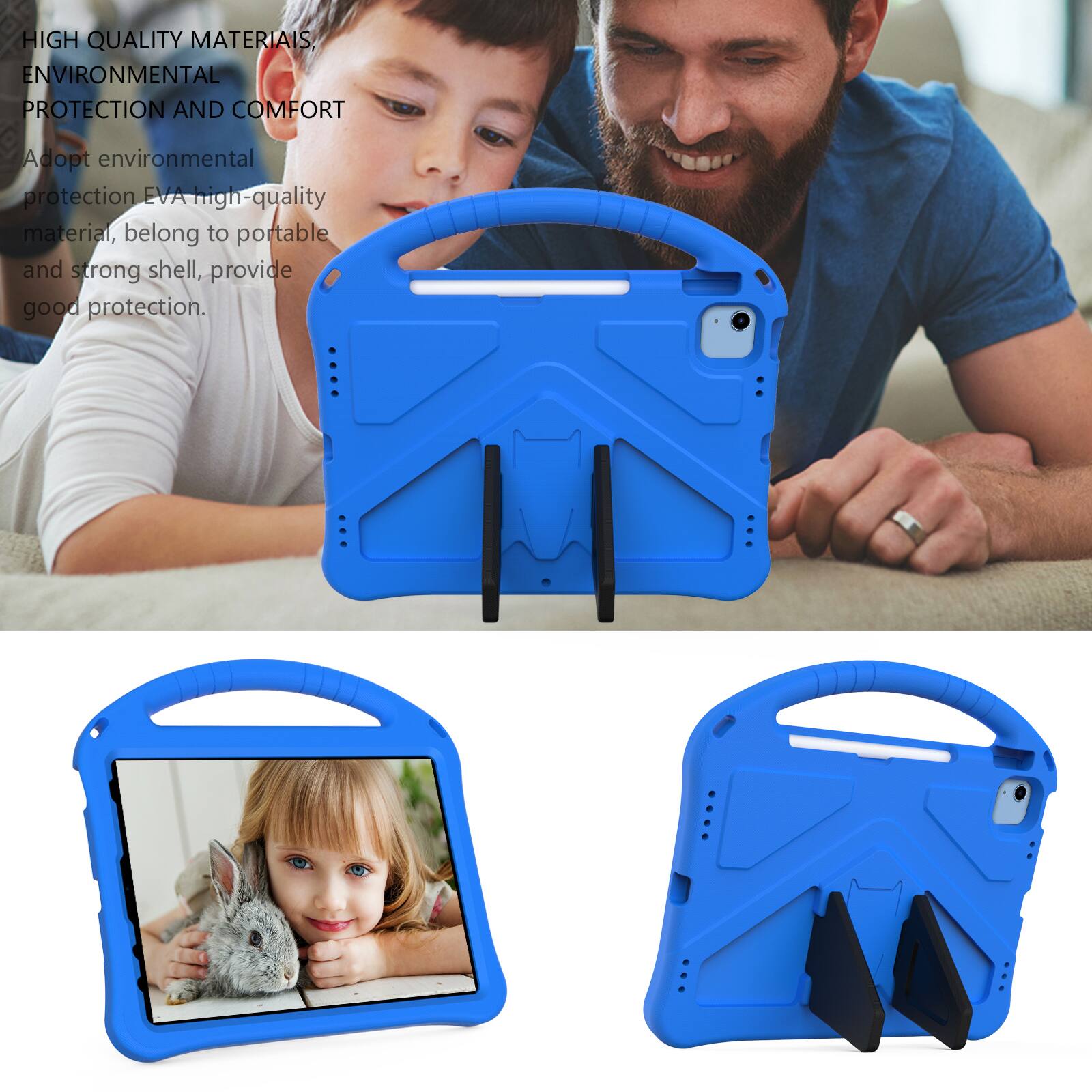 HIGH QUALITY MATERIALS, ENVIRONMENTAL PROTECTION AND COMFORT

Adopt environmental protection EVA high-quality material, belong to portable and strong shell, provide good protection.