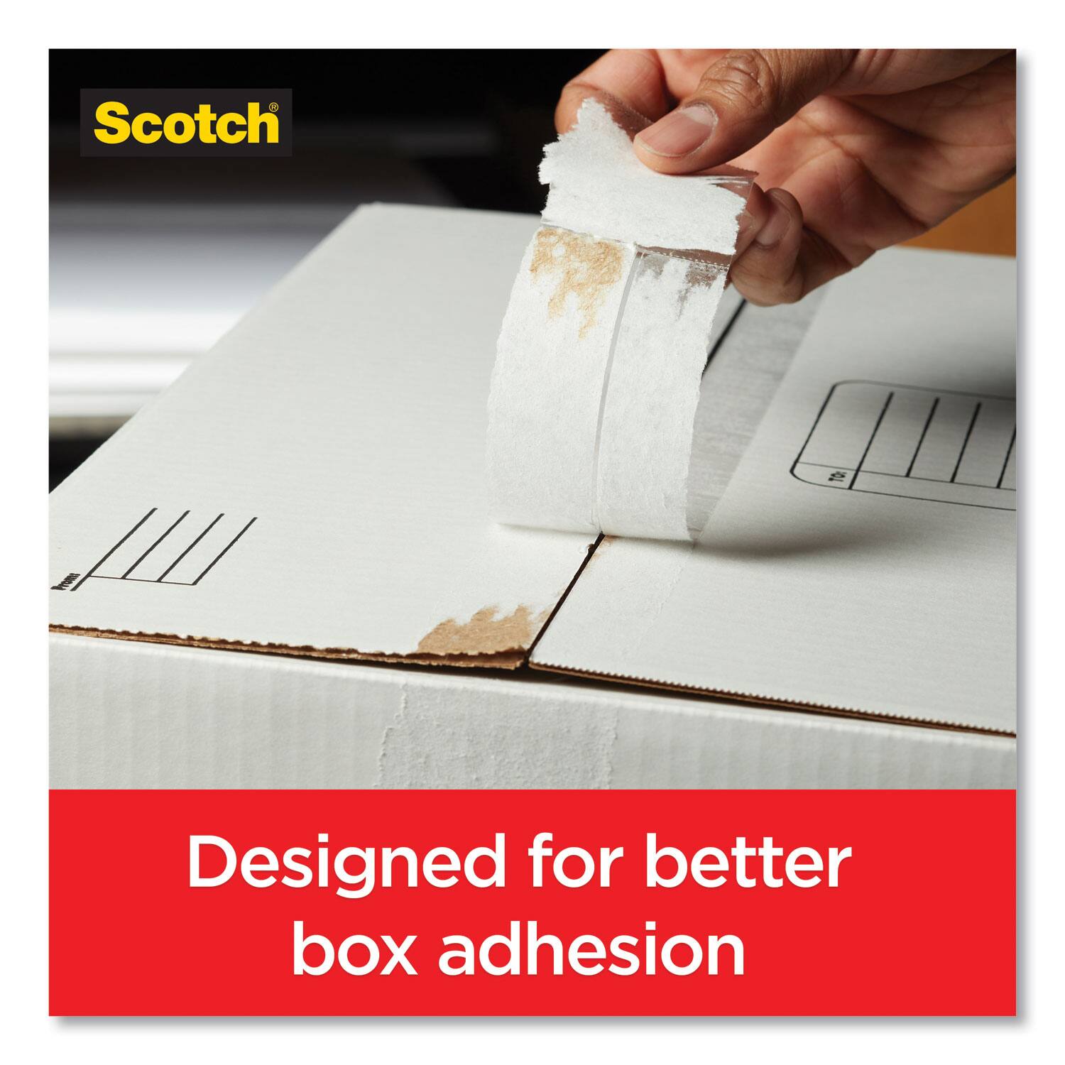Scotch  
Designed for better box adhesion