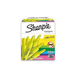 Sharpie - Tank Highlighter, Chisel Tip, 36/Pack - Fluorescent Yellow