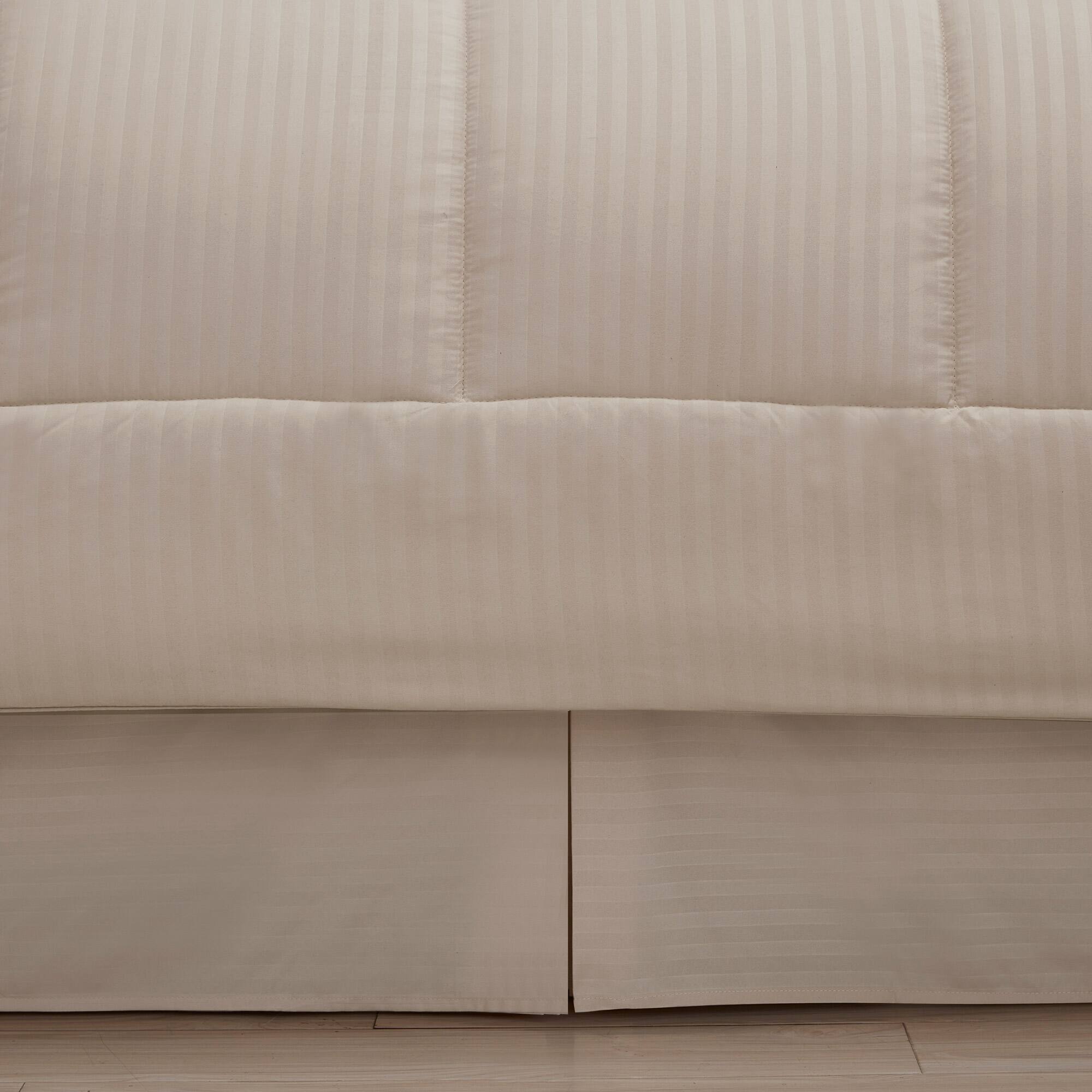 Alt View 1. Sweet Home Collection - 8 Piece Embossed Dobby Stripe Bed in a Bag All Season Complete Set with Sheets - Queen - Beige.