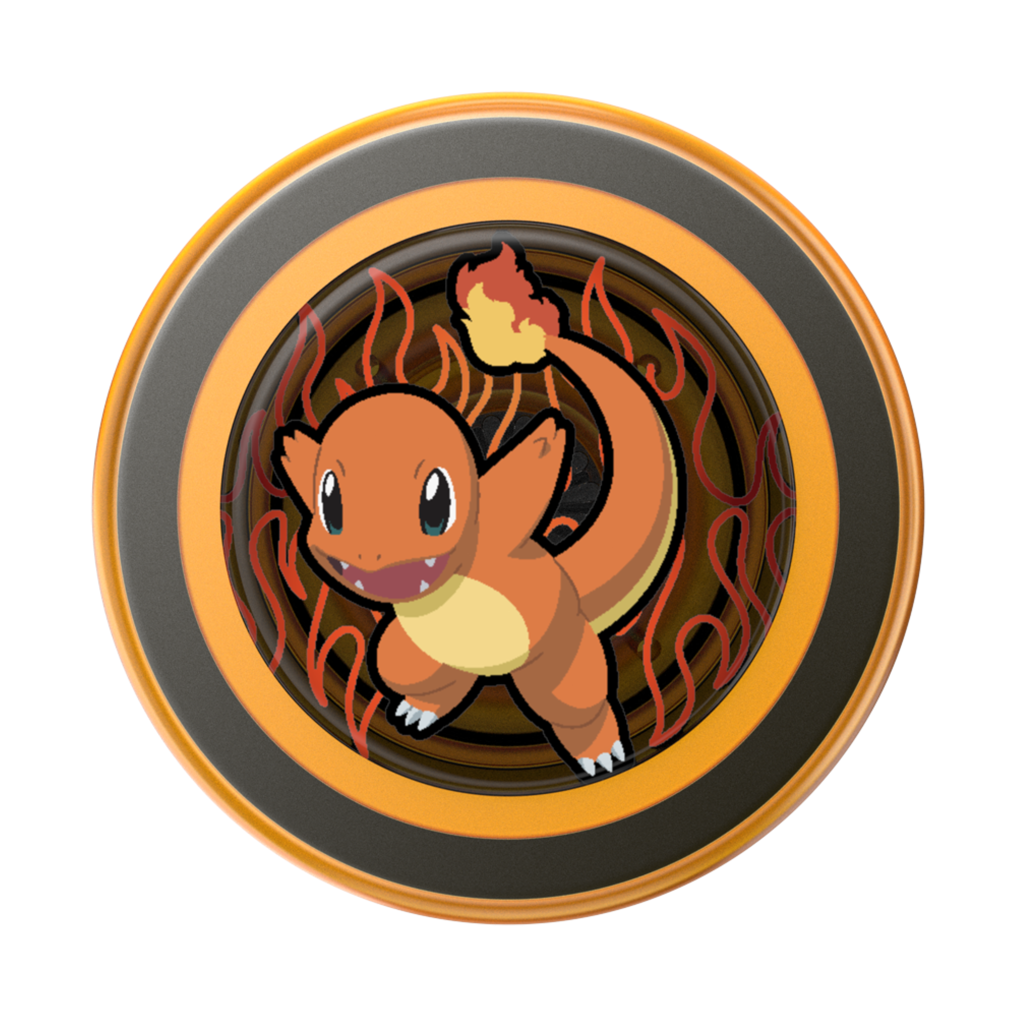 PopSockets - MagSafe PopGrip Universal Magnetic Grip & Stand with Adapter Ring for Cell Phones - Pokemon - Charmander Flame - Front_Zoom