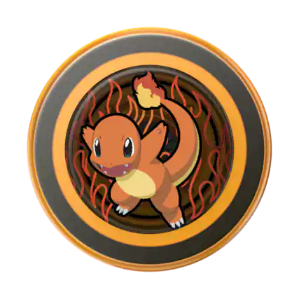 Front. PopSockets - MagSafe PopGrip Universal Magnetic Grip & Stand with Adapter Ring for Cell Phones - Pokemon - Charmander Flame.