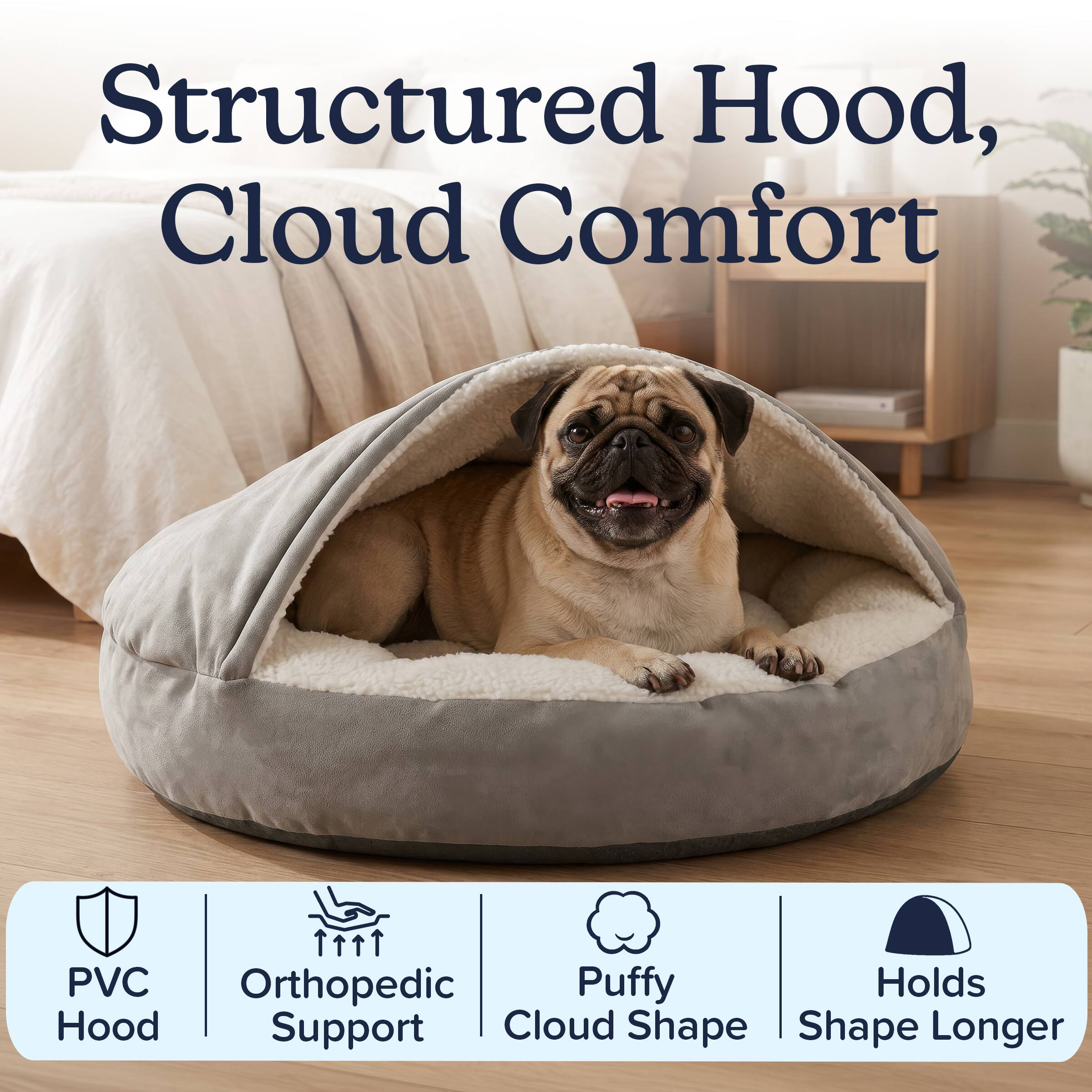 Structured Hood, Cloud Comfort

PVC Orthopedic Puffy Holds Hood Support Cloud Shape Shape Longer