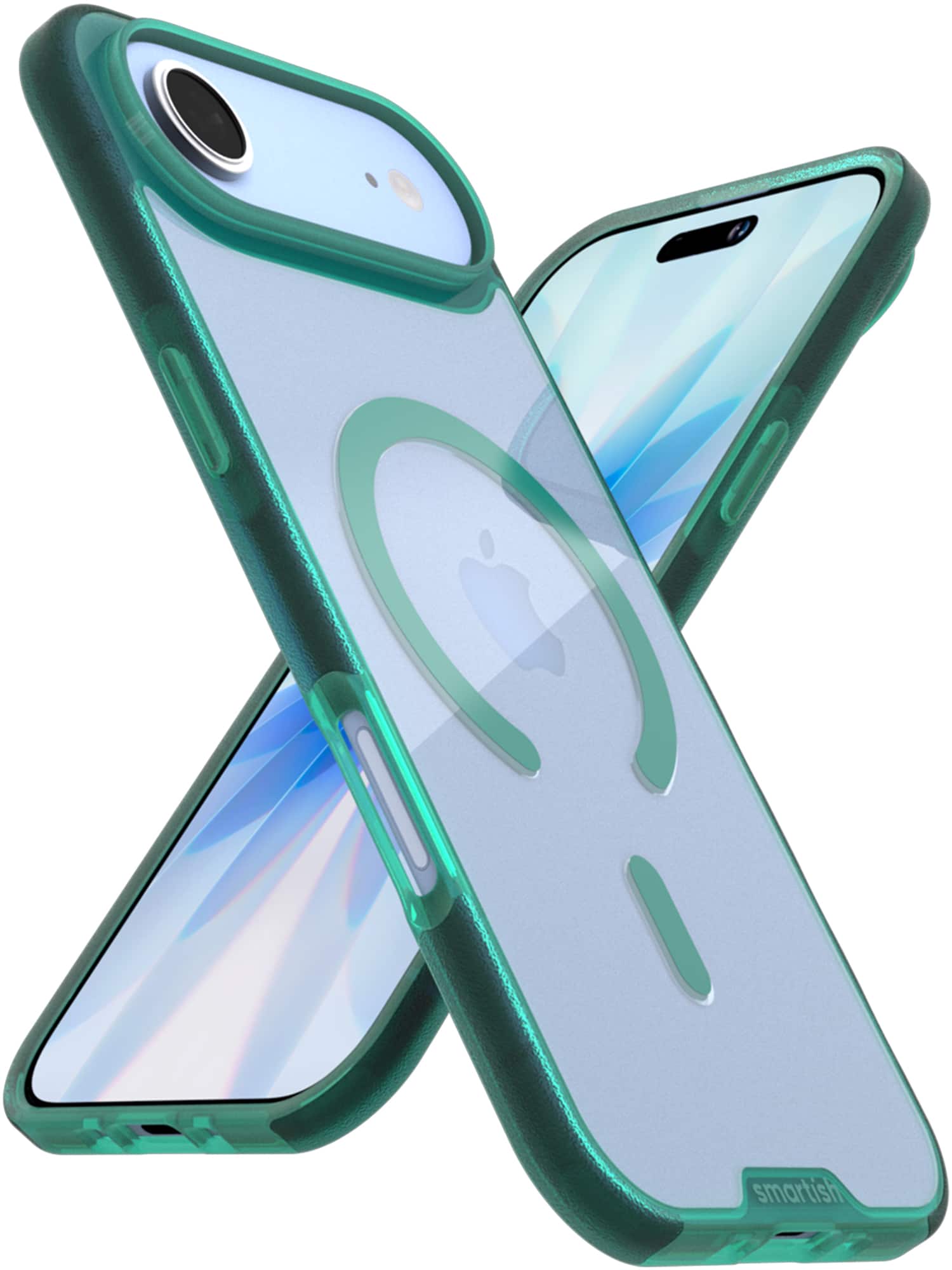 Smartish - iPhone Air MagSafe Case - Gripmunk Protective Slim Grip Magnetic Cover - Clearly Green - Clearly Green (MagSafe)