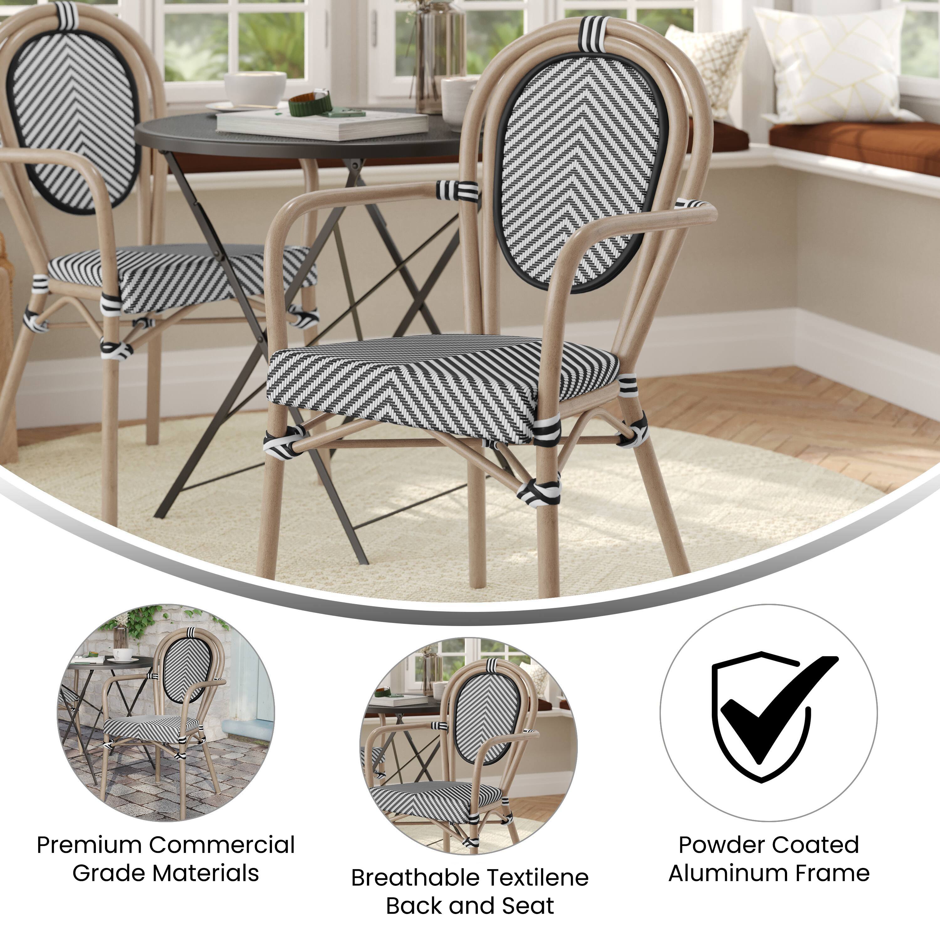 Premium Commercial Grade Materials  
Breathable Textilene Back and Seat  
Powder Coated Aluminum Frame