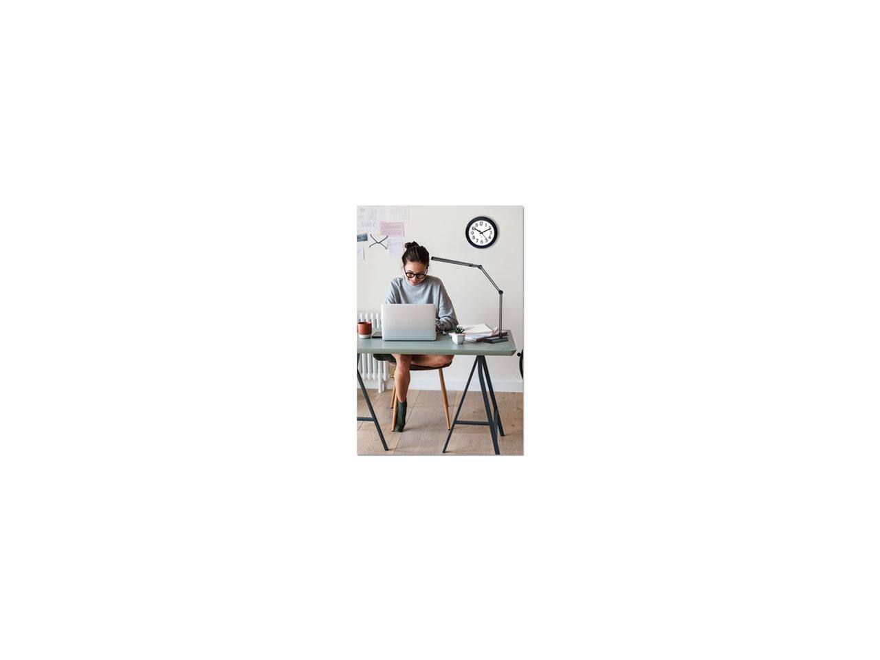 Alt View 6. Alera - Adjustable LED Desk Lamp, 21 1/2" High, Black.