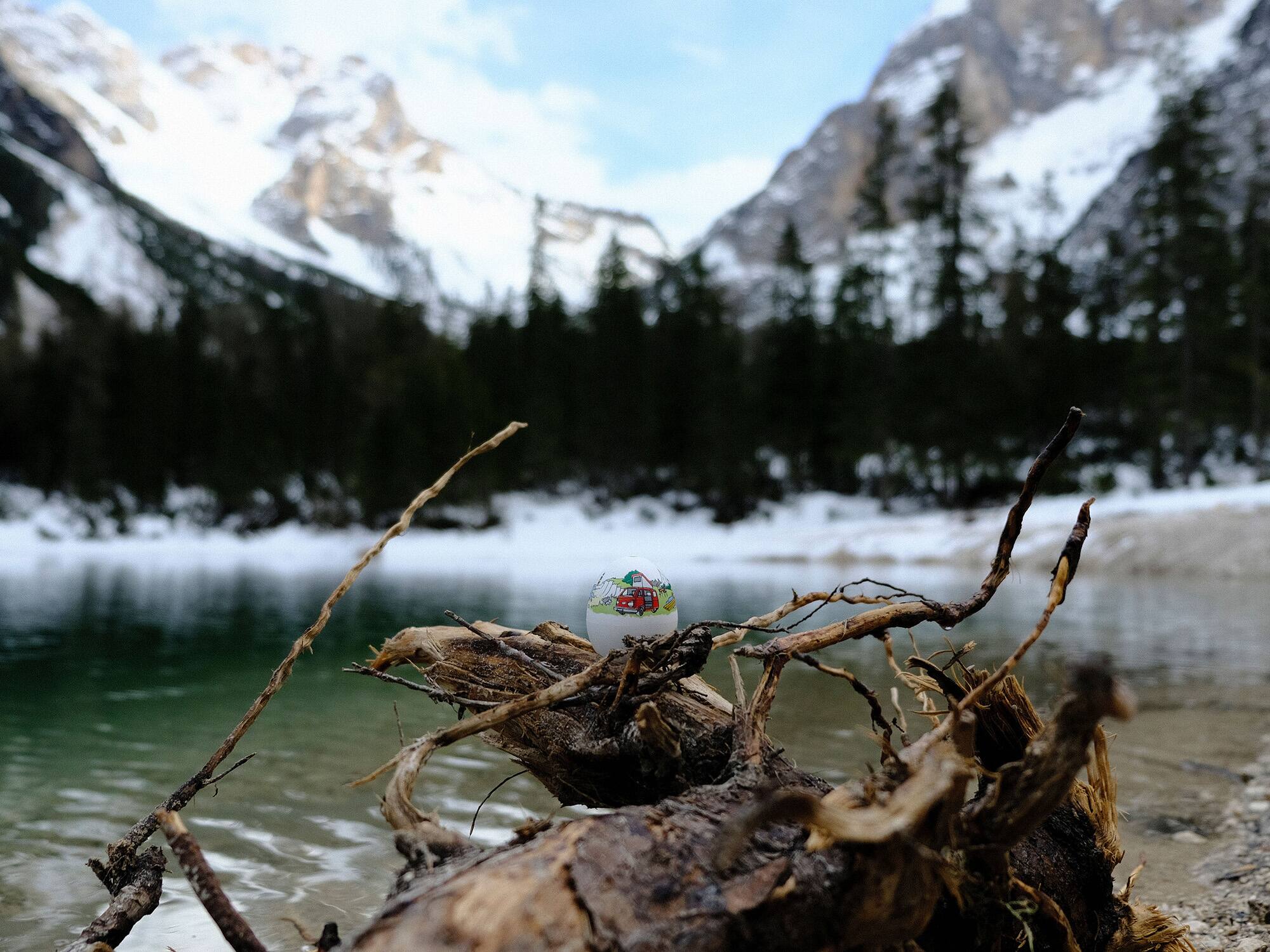 Alt View 4. BrainStream - Camping BeepEgg Singing and Floating Egg Timer for Boiled Eggs - White.