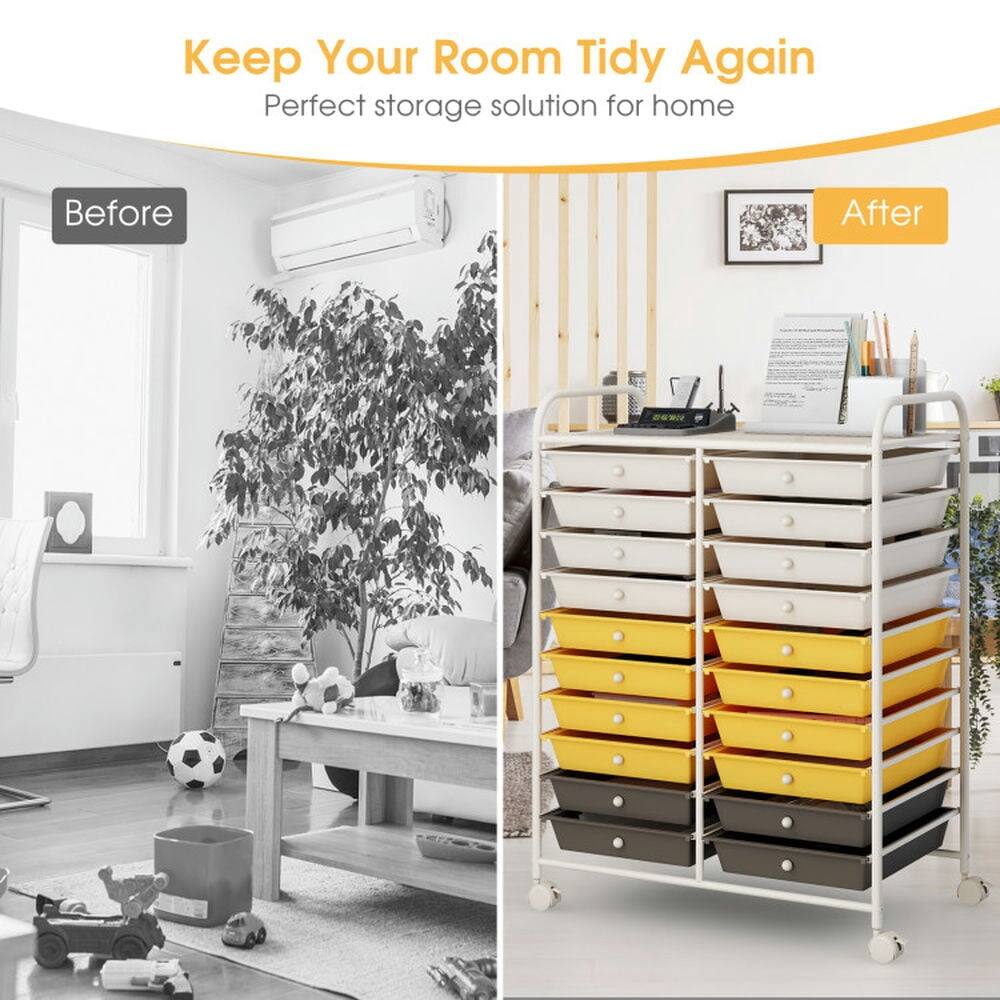 Keep Your Room Tidy Again  
Perfect storage solution for home  

Before  
After