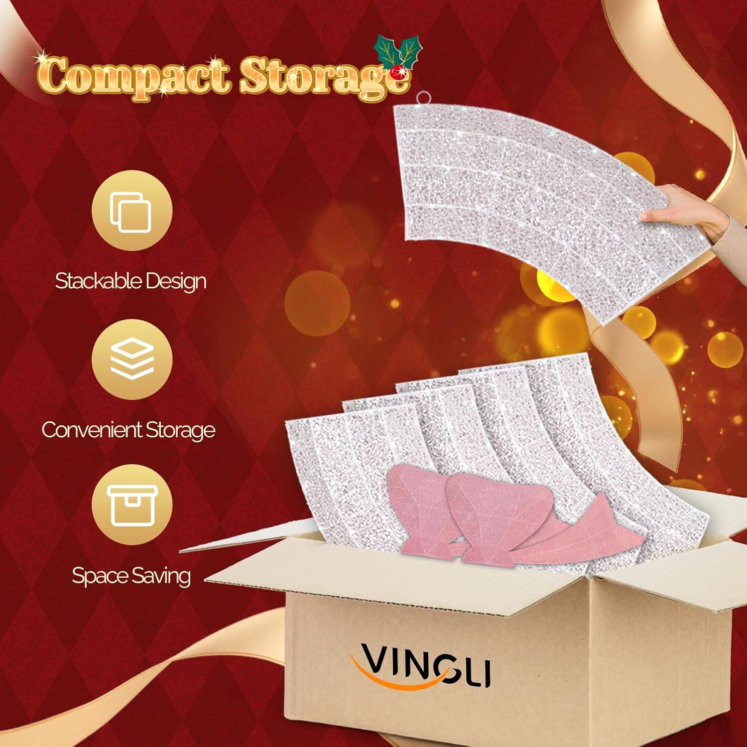 Compact Storage  
- Stackable Design  
- Convenient Storage  
- Space Saving  

VINGLI