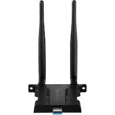 Front. ViewSonic - Viewsonic VB-WIFI-005 Dual Band WiFi 6 USB Adapter for IFP50-3/4/5, IFP52, IFP62, IFP110G, CDE20 and CDE30 Series with - Black.