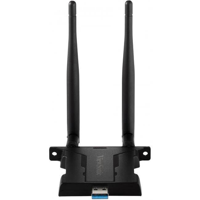 Front. ViewSonic - Viewsonic VB-WIFI-005 Dual Band WiFi 6 USB Adapter for IFP50-3/4/5, IFP52, IFP62, IFP110G, CDE20 and CDE30 Series with - Black.