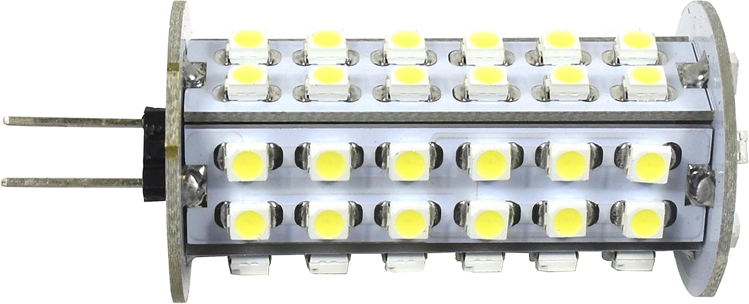 Alt View 4. HQRP - HQRP LED Bulb Tower Type G4, 66 LEDs, SMD 3528, Cool White 6300K-7000K,12V AC/DC, 5W, 330-400 Lumen.