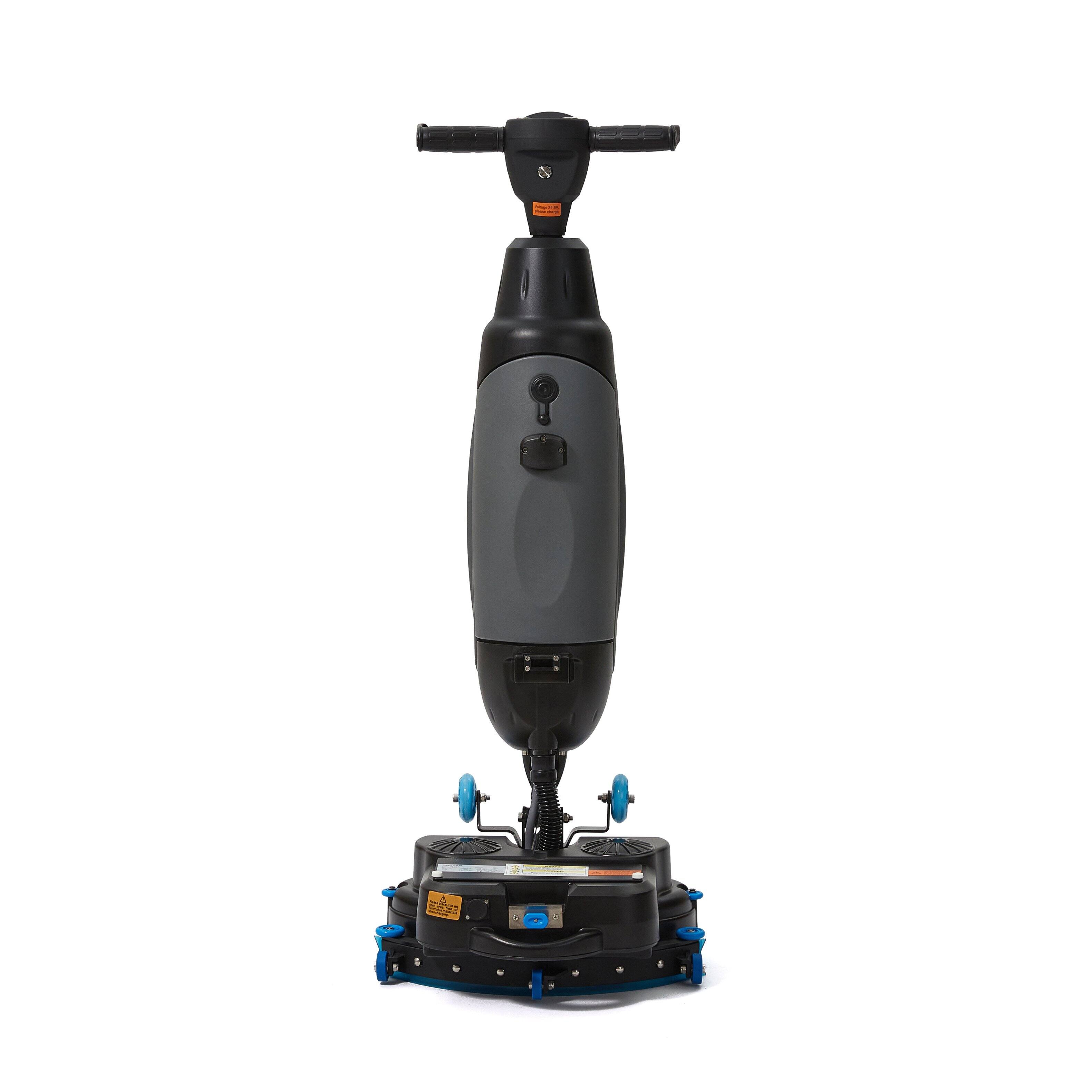 Alt View 6. Dapper Supply - Battery Powered Walk Behind Floor Scrubber 17 Inch Cleaning Path 1.2 Gal Tank Up to 13000 Sq Ft/hr - Black.