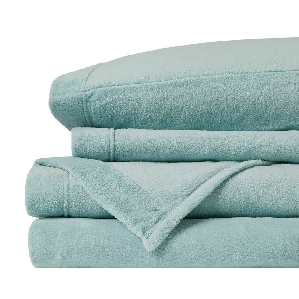 Alt View 3. Gracie Mills - Gracie Mills Dashiell Micro Plush Sheet Set - Aqua.