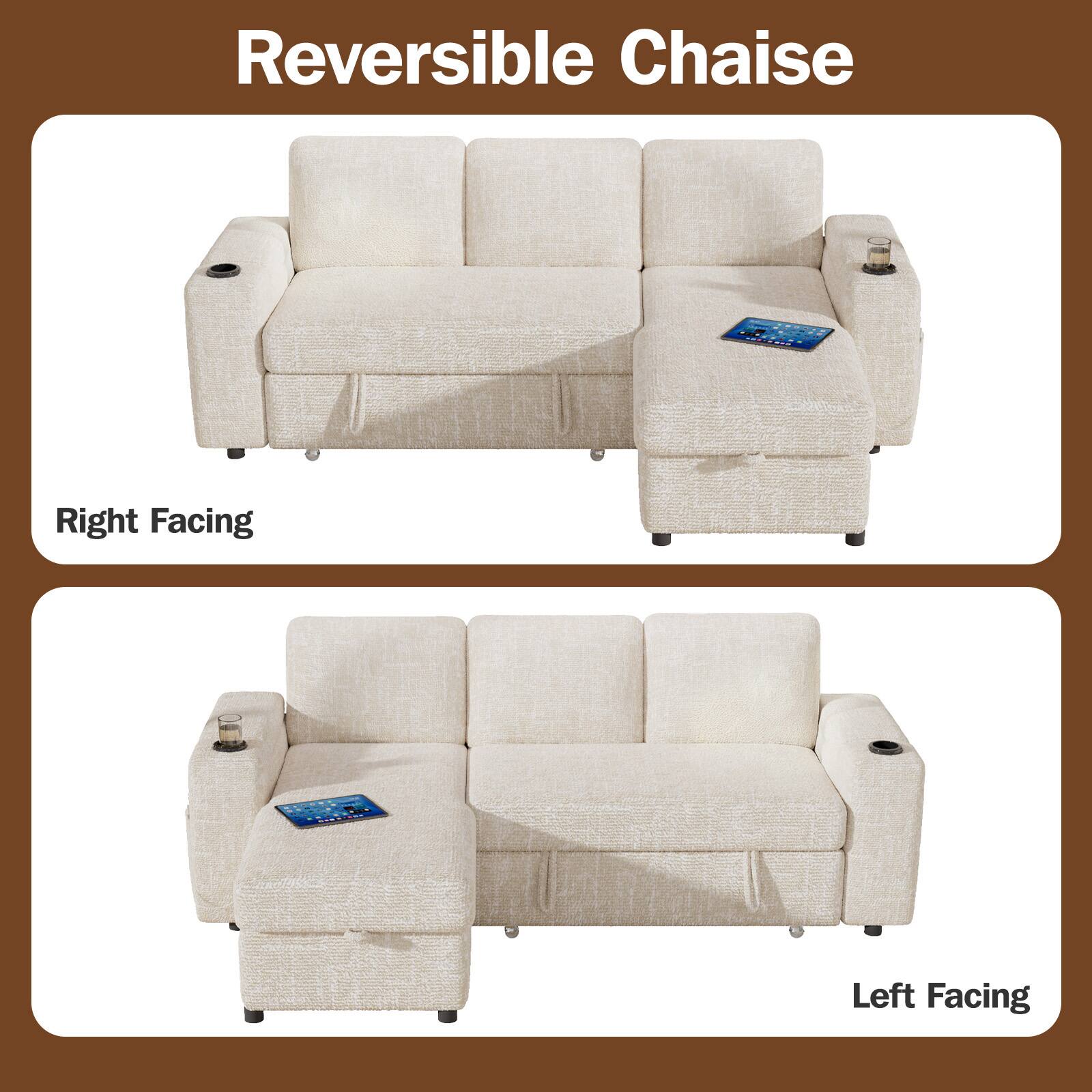 Reversible Chaise  
Right Facing  
Left Facing