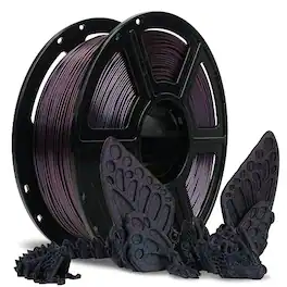 Flashforge - HS PLA 3D Printer Filament 1.75mm, 500mm/s (600+), ±0.02mm for Most 1.75mm 3D Printers - 1kg Pool - Burnt Titanium to Abyssal Red Gradient