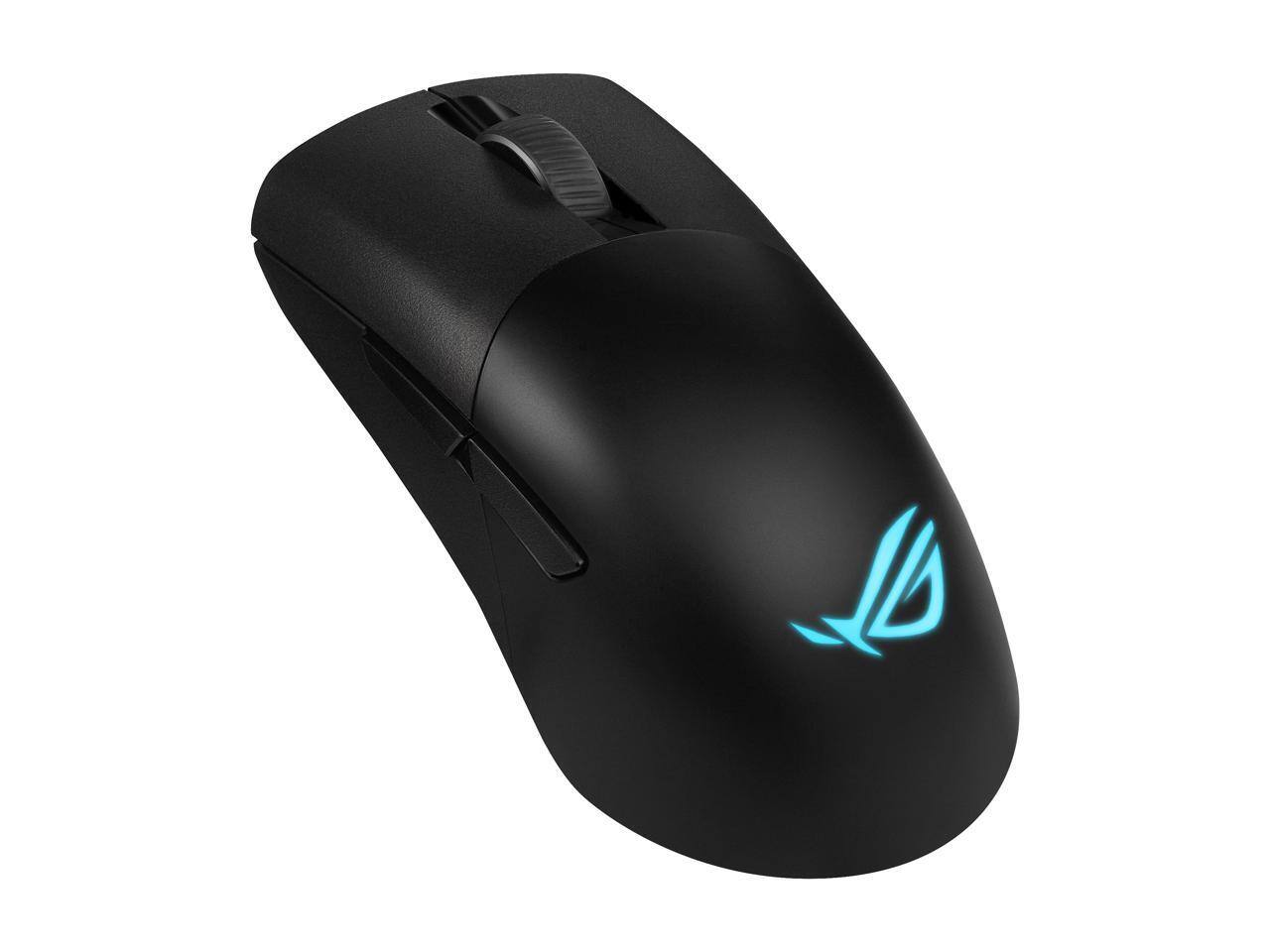 Alt View 3. ASUS - Asus ROG Keris Wireless Mouse, Tri-mode, 36000 DPI, 5 Buttons, SpeedNova, Replaceable Switches, Paracord, Black - Black.