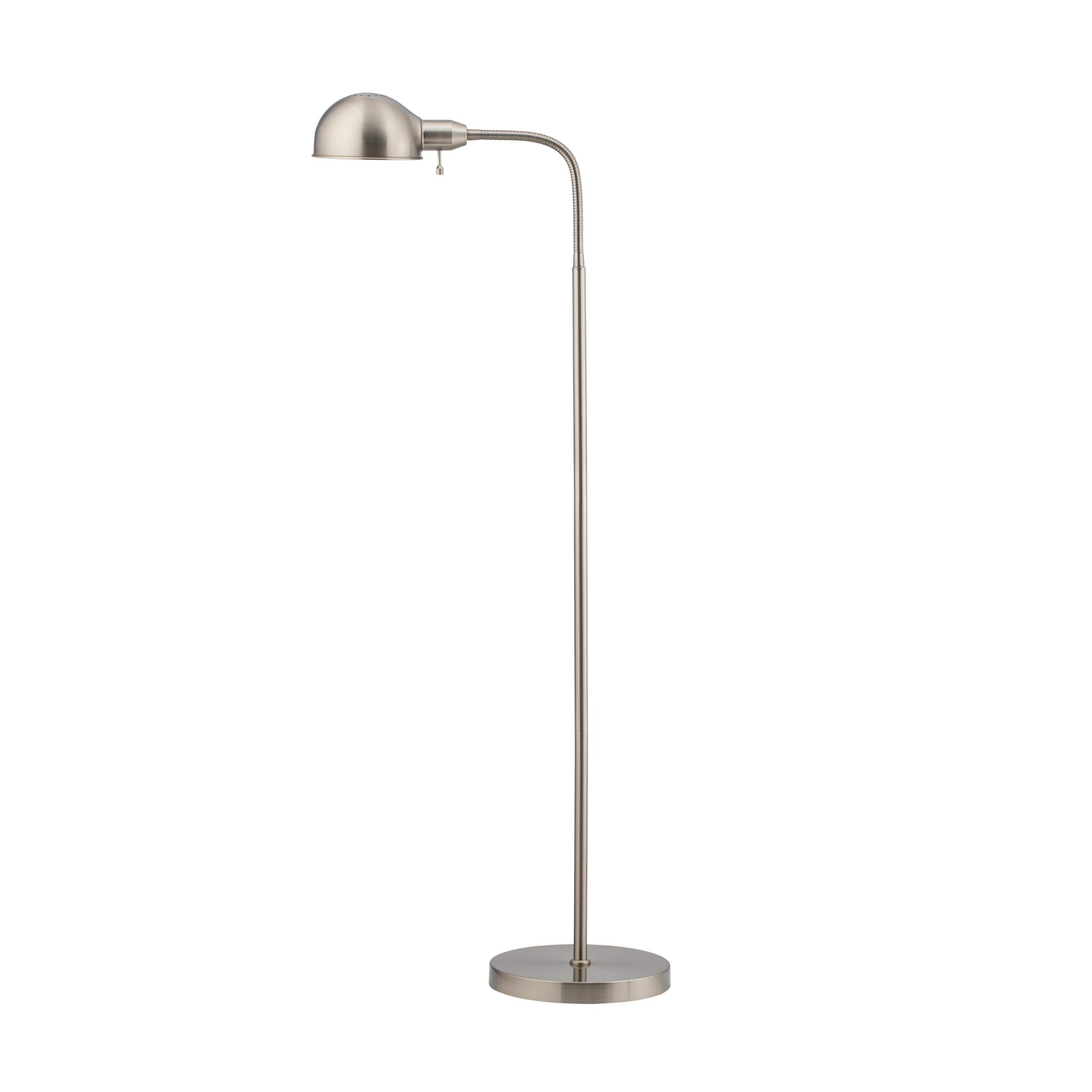 MAGICAL RUBS - Nova - Adjustable Floor Lamp With Flexible Gooseneck And Rotatable Shade E26 Socket 10-inch Base Ideal For Reading Be - Brushed Nickel
