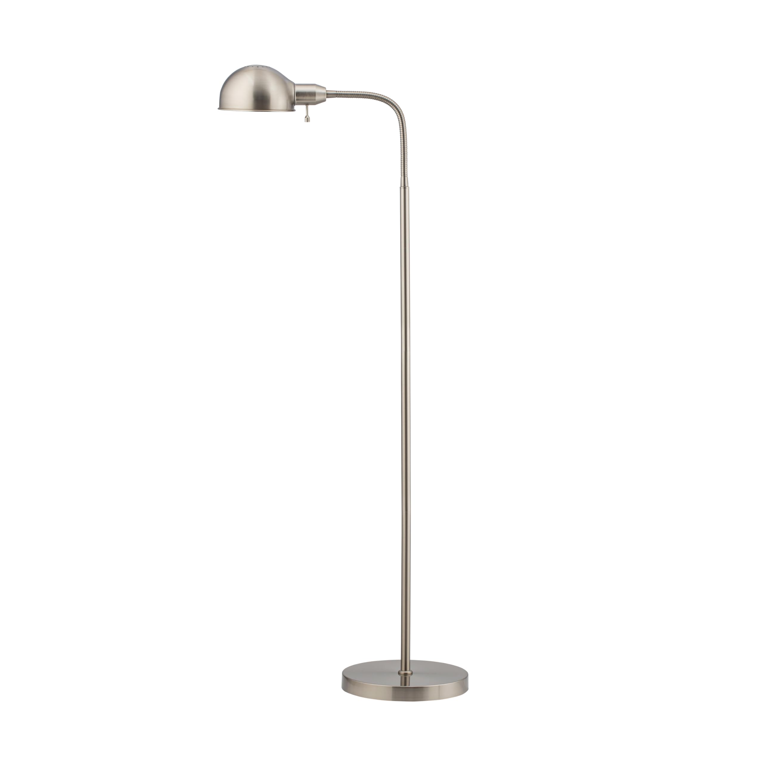 MAGICAL RUBS - Nova - Adjustable Floor Lamp With Flexible Gooseneck And Rotatable Shade E26 Socket 10-inch Base Ideal For Reading Be - Brushed Nickel