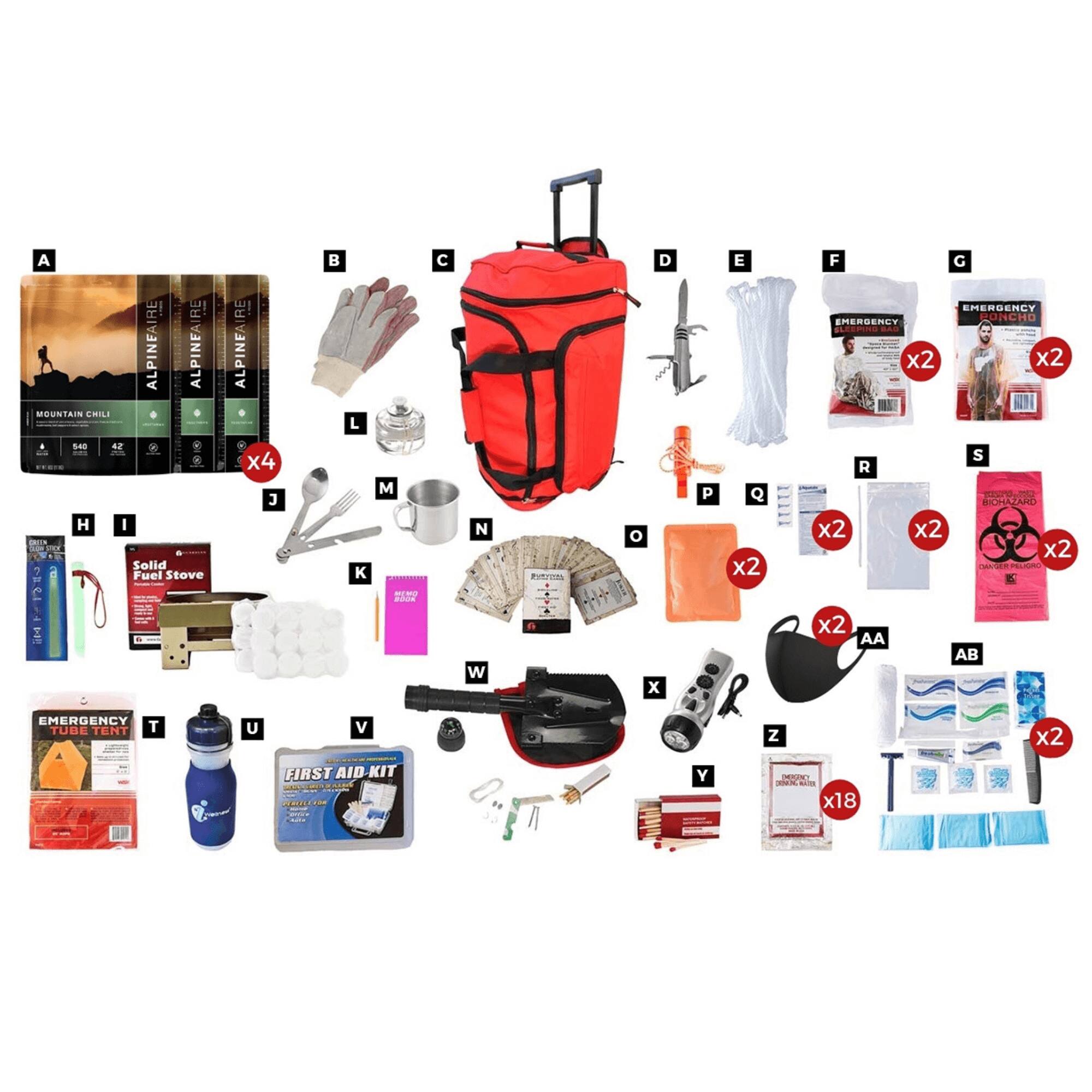 A MOUNTAIN CHILI ALPINEFIRE RE: ALPINEFIRE  
L D E F G EMERGENCY FUNCHO EMERGENCY x2 x2 S40 H - CI A H-1 a I I Solid Fuel Stove x4 J  
M T N w Pokrots d o x P Q x2 R x2 x2 AA S PEuPI - RICHARD x2 x2  
PELIUAO AB EMERGENCY TUBE TENT T U V Z x2 EIRST AID-KIT - CO R C Y  
E x18