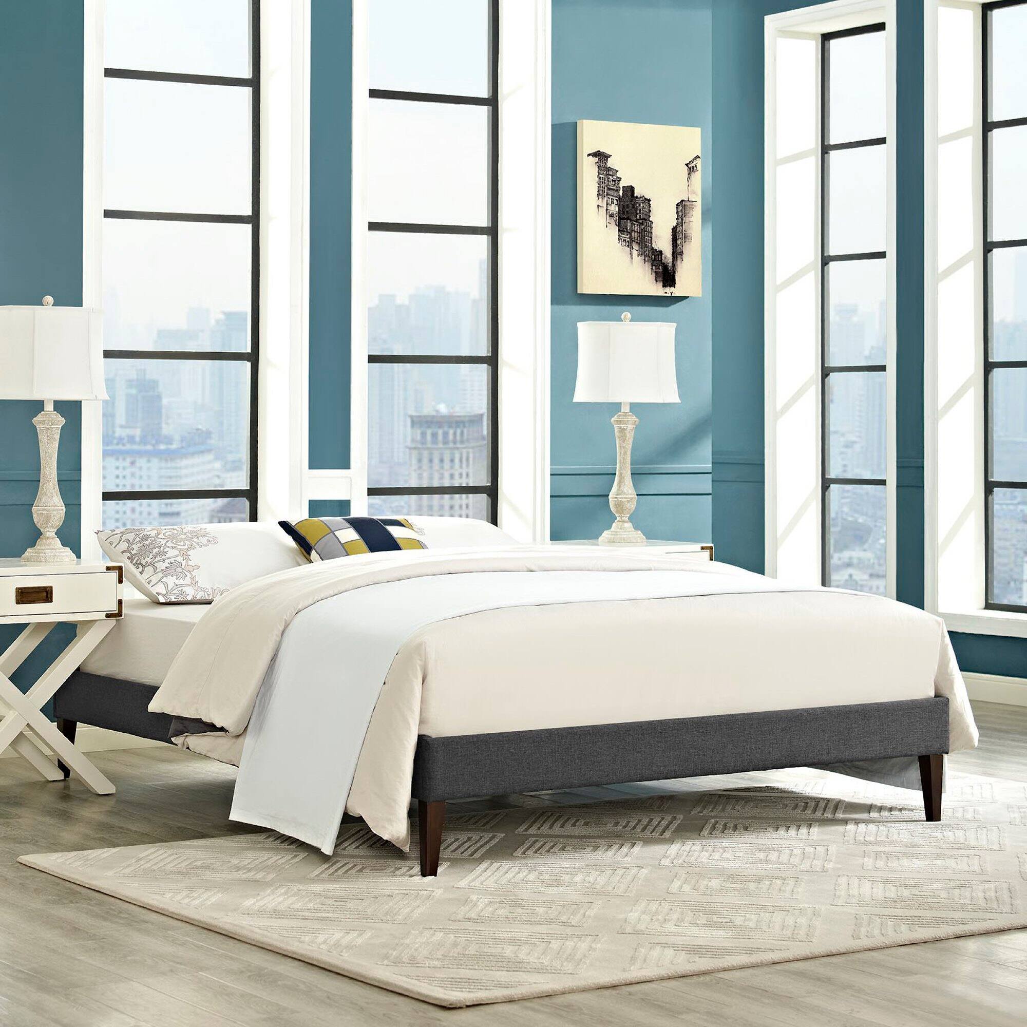 Alt View 2. Modway - Alina Platform Queen Bed Frame - White.