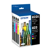 Epson - T822XL/T822 4-Pack High-Yield Standard Capacity Ink Cartridges - Black/Cyan/Magenta/Yellow - Front_Zoom