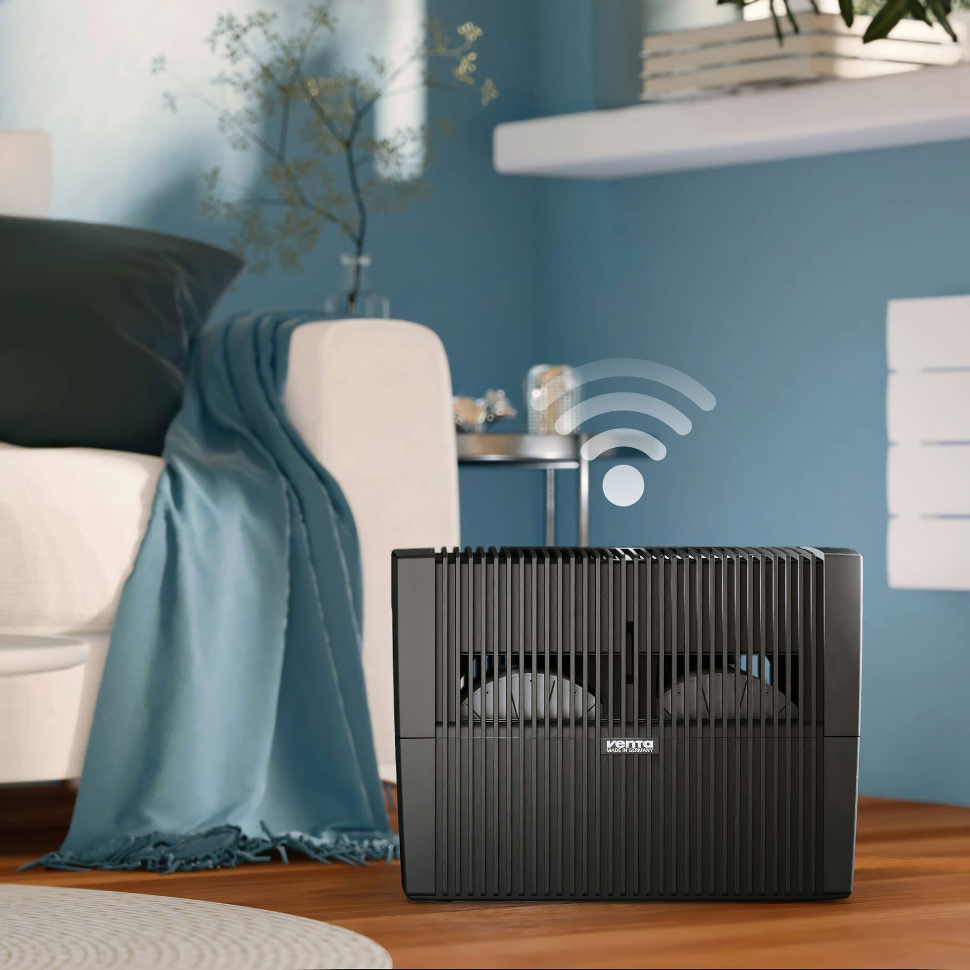 Alt View 2. Venta - AH555 Original Connect Filter-Free Evaporative Humidifier with WiFi - For Rooms up to 645 ft² - Black.