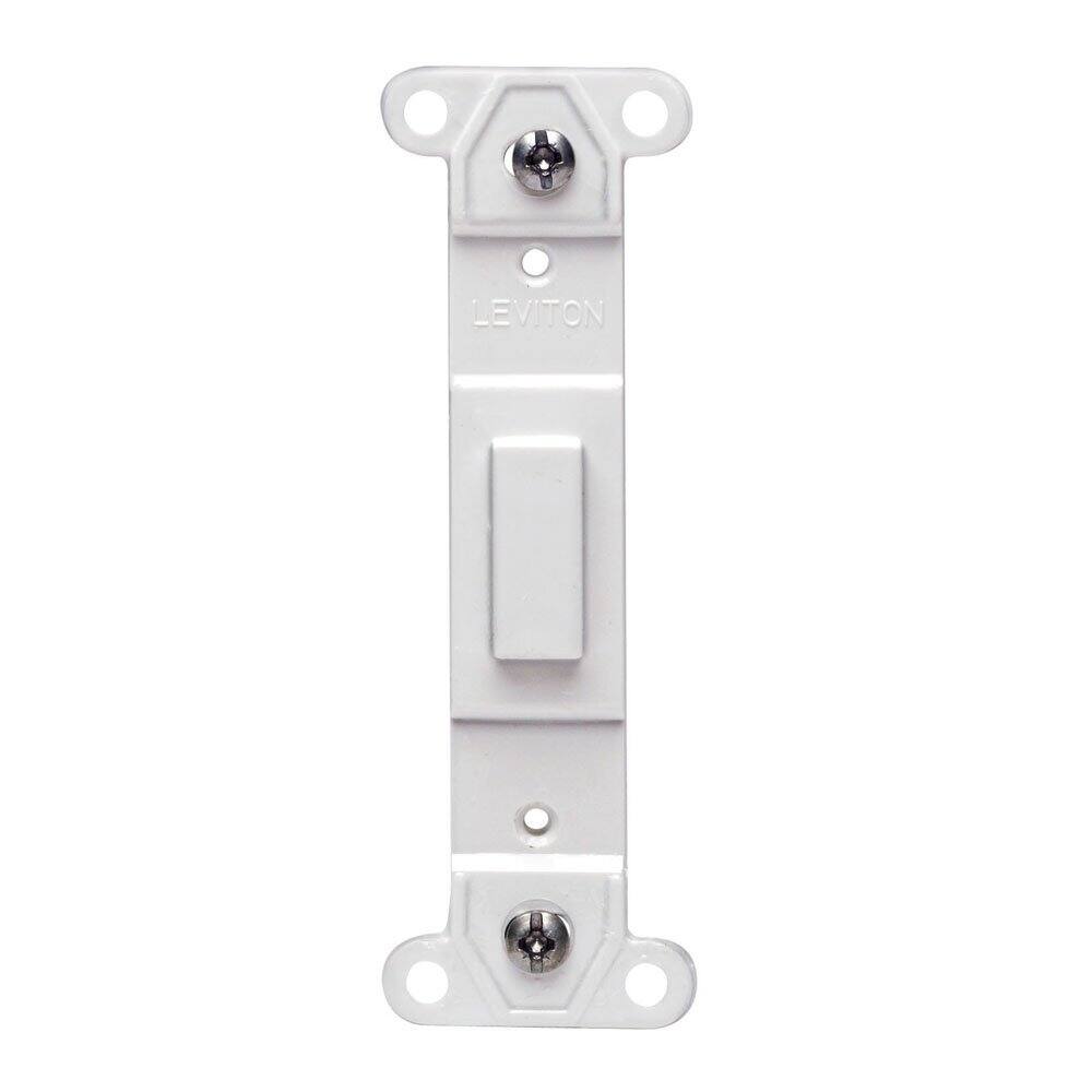 Front. Leviton - Leviton White 1 gang Plastic Blank Wall Plate 1 pk - White.