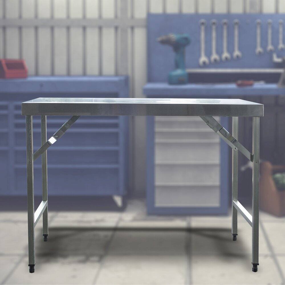 Back. Sportsman Pro-Series - Sportsman Series Stainless Steel Portable Folding Work Table - Silver.